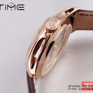 Patek Philippe Annual Calendar 5205R-010  40mm RS GRF 1:1 Best Edition Brown Dial on Brown Leather Strap A324 V2 - Super Clone Watch | 1:1 Best Version