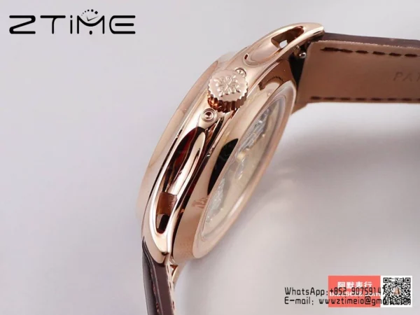 Patek Philippe Annual Calendar 5205R-010  40mm RS GRF 1:1 Best Edition Brown Dial on Brown Leather Strap A324 V2 - Super Clone Watch | 1:1 Best Version
