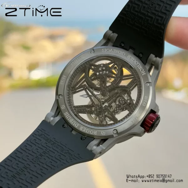 Roger Dubuis EXCALIBUR RDDBEX0454 45mm New Factory 1:1 Best Edition Skeleton Dial on Titanium - Super Clone Watch | 1:1 Best Version