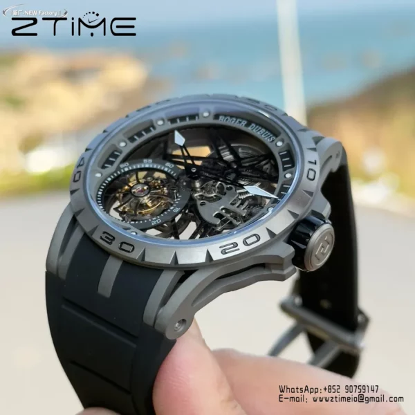 Roger Dubuis EXCALIBUR RDDBEX0479 45mm New Factory 1:1 Best Edition Skeleton Dial on Titanium - Super Clone Watch | 1:1 Best Version