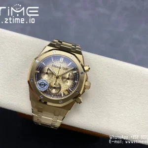 Royal Oak Chrono 26240BA YG APSF 1:1 Best Edition Yellow Dial on YG Bracelet SA4401 Super Clone - Super Clone Watch | 1:1 Best Version