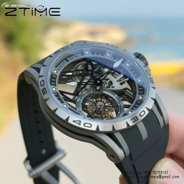 Roger Dubuis EXCALIBUR RDDBEX0479 45mm New Factory 1:1 Best Edition Skeleton Dial on Titanium - Super Clone Watch | 1:1 Best Version