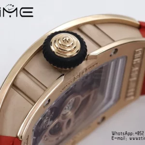 Richard Mille RM07 RM07-01 RG Ladies  ZF 1:1 Best Edition Red Diamonds  Dial on Red Rubber Strap - Super Clone Watch | 1:1 Best Version