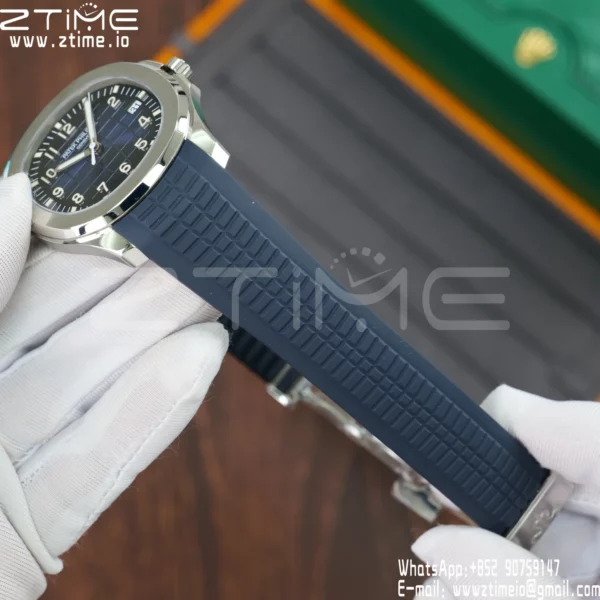 PP Aquanaut 5168G 42mm SS APWF 1:1 Best Edition Blue Dial on Blue Rubber Strap (Weighted) - Super Clone Watch | 1:1 Best Version