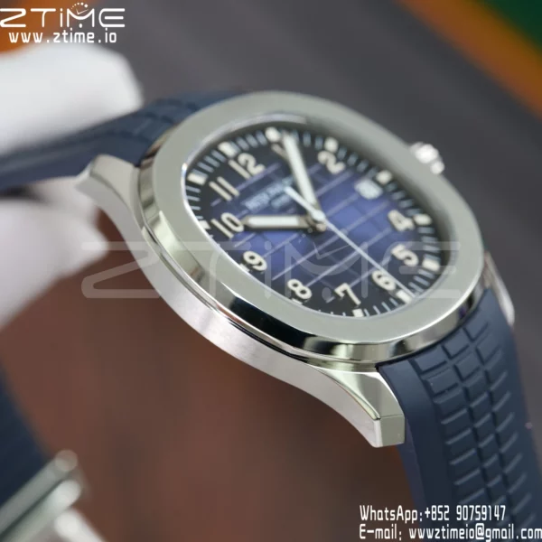 PP Aquanaut 5168G 42mm SS APWF 1:1 Best Edition Blue Dial on Blue Rubber Strap (Weighted) - Super Clone Watch | 1:1 Best Version