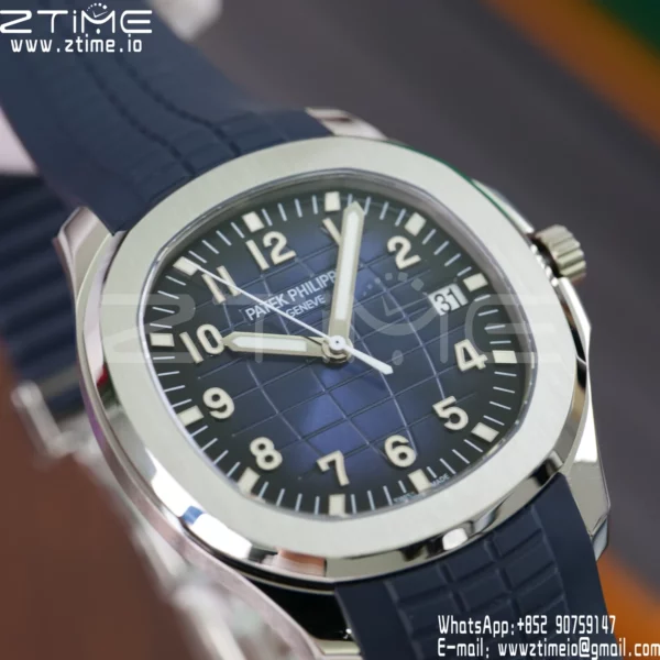 PP Aquanaut 5168G 42mm SS APWF 1:1 Best Edition Blue Dial on Blue Rubber Strap (Weighted) - Super Clone Watch | 1:1 Best Version
