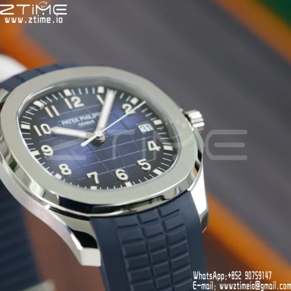 PP Aquanaut 5168G 42mm SS APWF 1:1 Best Edition Blue Dial on Blue Rubber Strap (Weighted) - Super Clone Watch | 1:1 Best Version