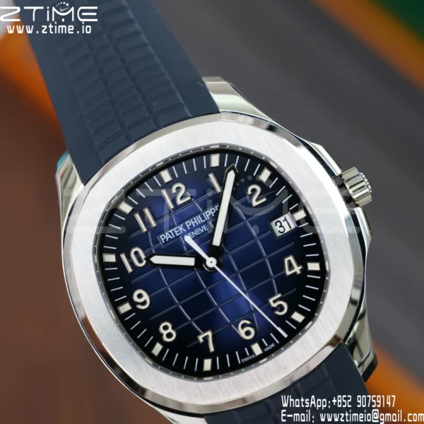 PP Aquanaut 5168G 42mm SS APWF 1:1 Best Edition Blue Dial on Blue Rubber Strap (Weighted) - Super Clone Watch | 1:1 Best Version