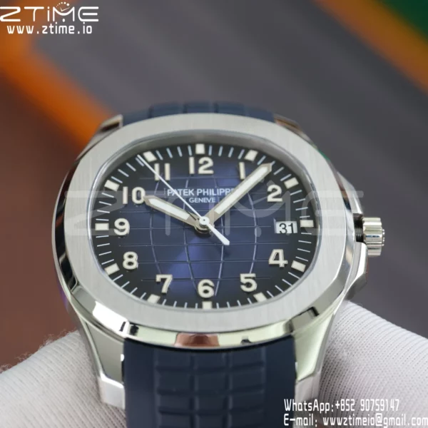 PP Aquanaut 5168G 42mm SS APWF 1:1 Best Edition Blue Dial on Blue Rubber Strap (Weighted) - Super Clone Watch | 1:1 Best Version