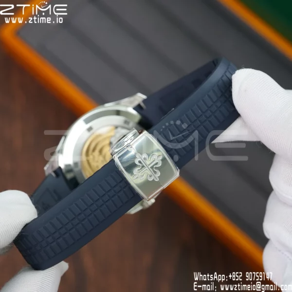 PP Aquanaut 5168G 42mm SS APWF 1:1 Best Edition Blue Dial on Blue Rubber Strap (Weighted) - Super Clone Watch | 1:1 Best Version