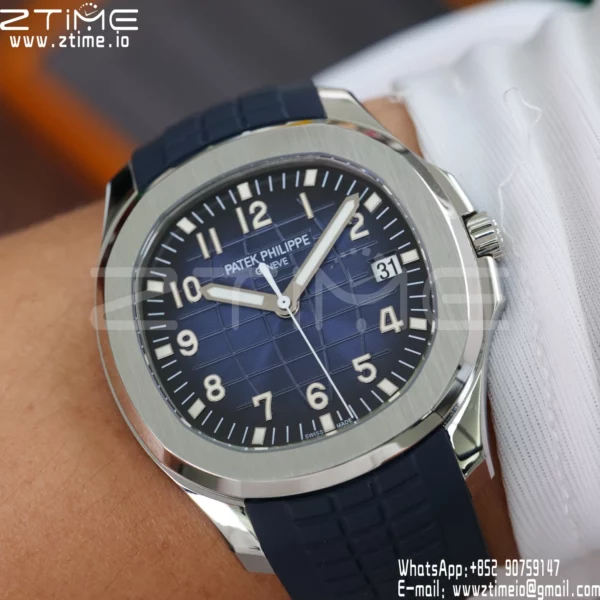 PP Aquanaut 5168G 42mm SS APWF 1:1 Best Edition Blue Dial on Blue Rubber Strap (Weighted) - Super Clone Watch | 1:1 Best Version