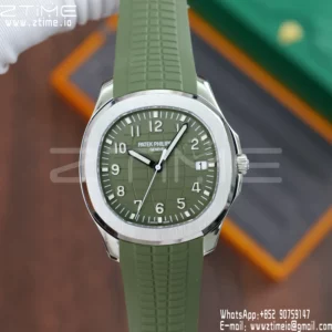 PP Aquanaut 5168G 42mm SS APWF 1:1 Best Edition Green Dial on Green Rubber Strap (Weighted) - Super Clone Watch | 1:1 Best Version